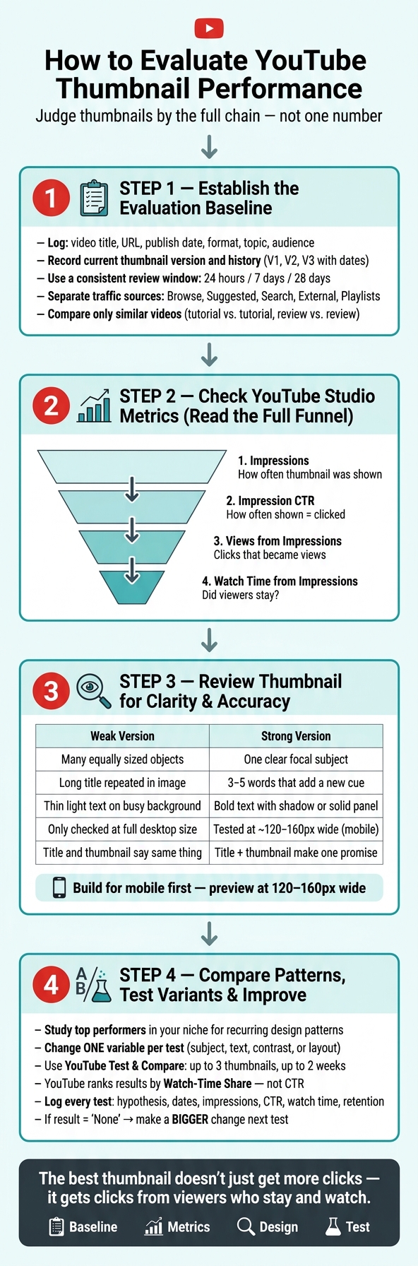 How to Evaluate YouTube Thumbnail Performance: A 4-Step Framework