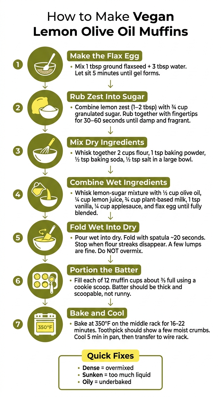 How to Make Vegan Lemon Olive Oil Muffins: Step-by-Step Guide