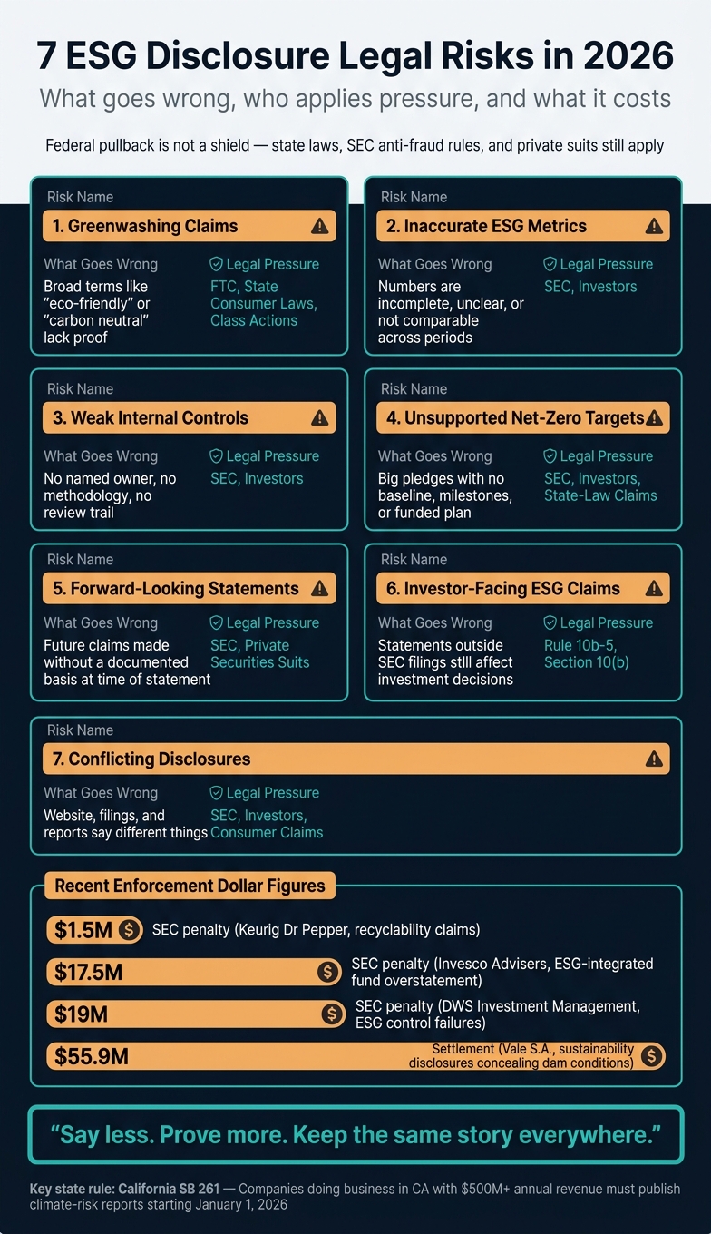 7 ESG Disclosure Legal Risks: What Goes Wrong & Who's Watching