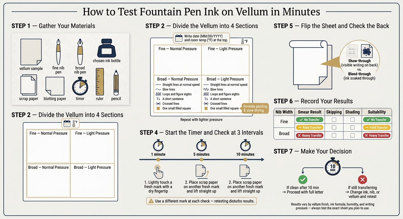 How to Test Fountain Pen Ink on Vellum Before Writing