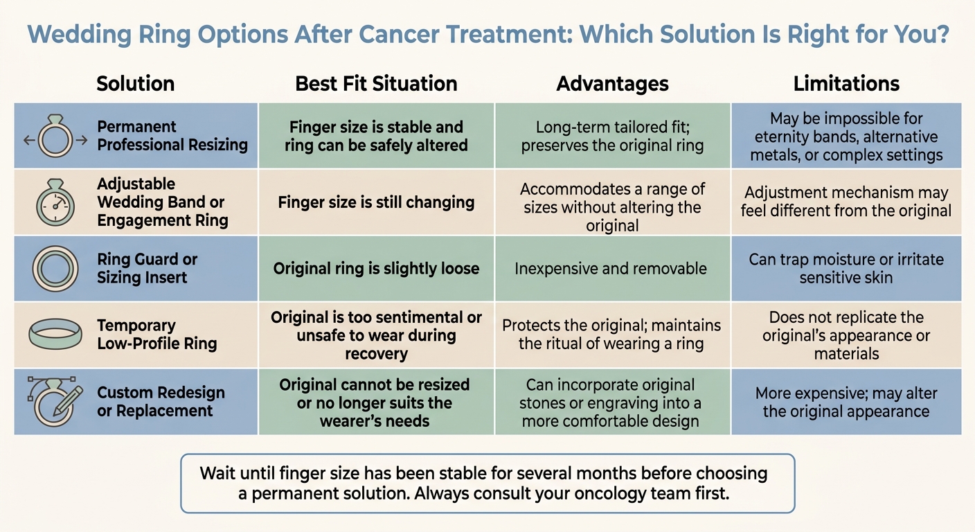 Wedding Ring Options After Cancer Treatment: Which Solution Is Right for You?