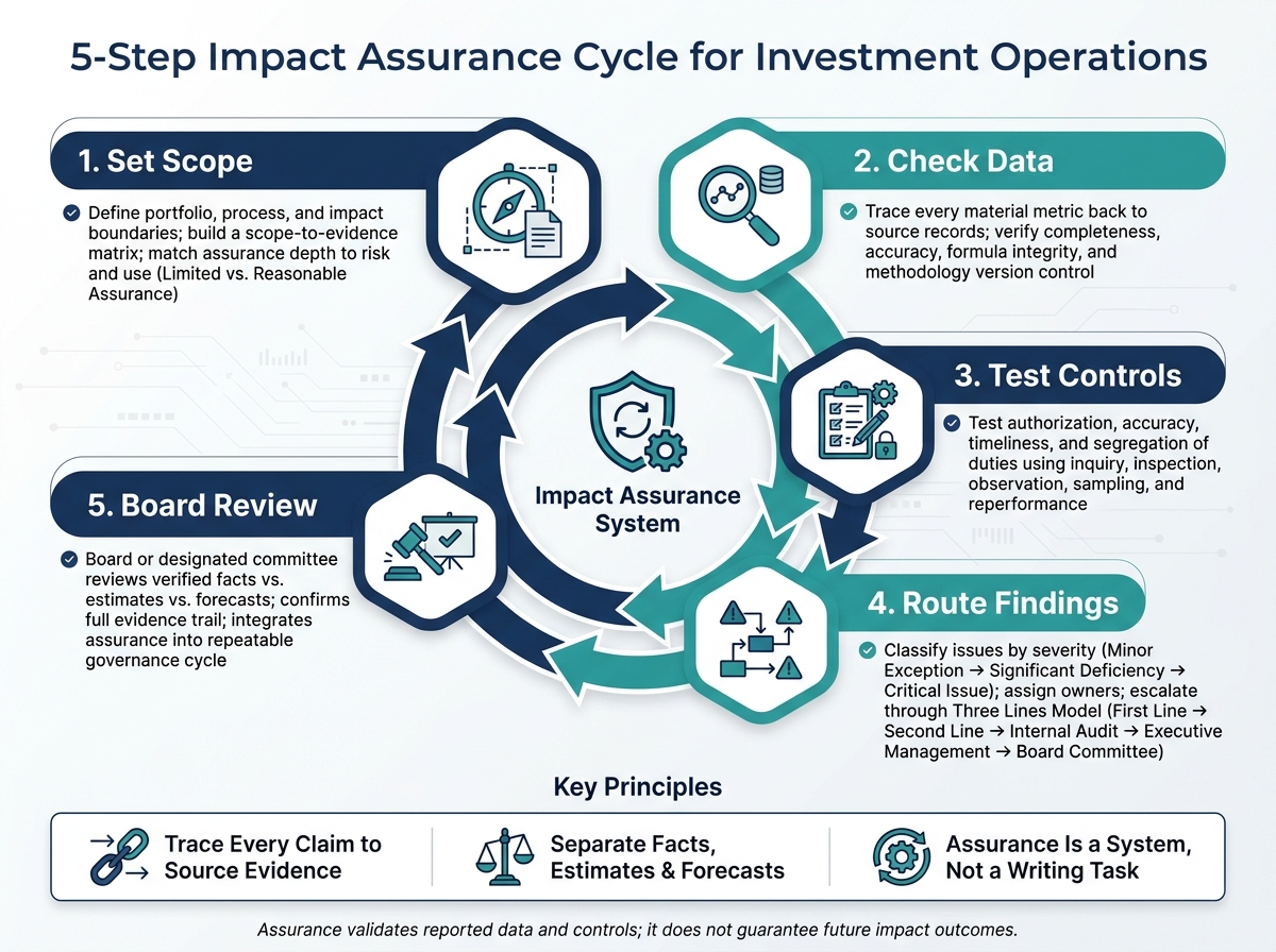 5-Step Impact Assurance Cycle for Investment Operations