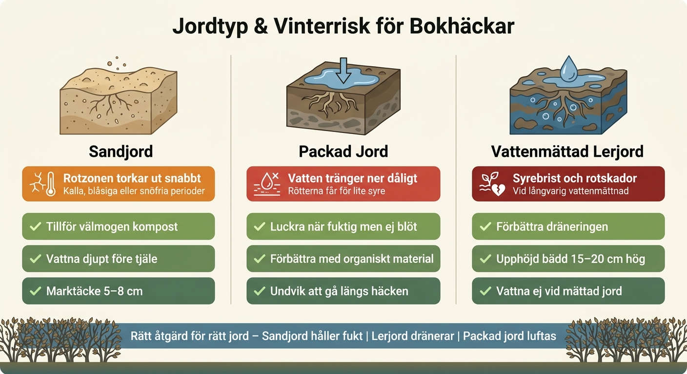Jordtyp & Vinterrisk för Bokhäckar – Åtgärdsguide