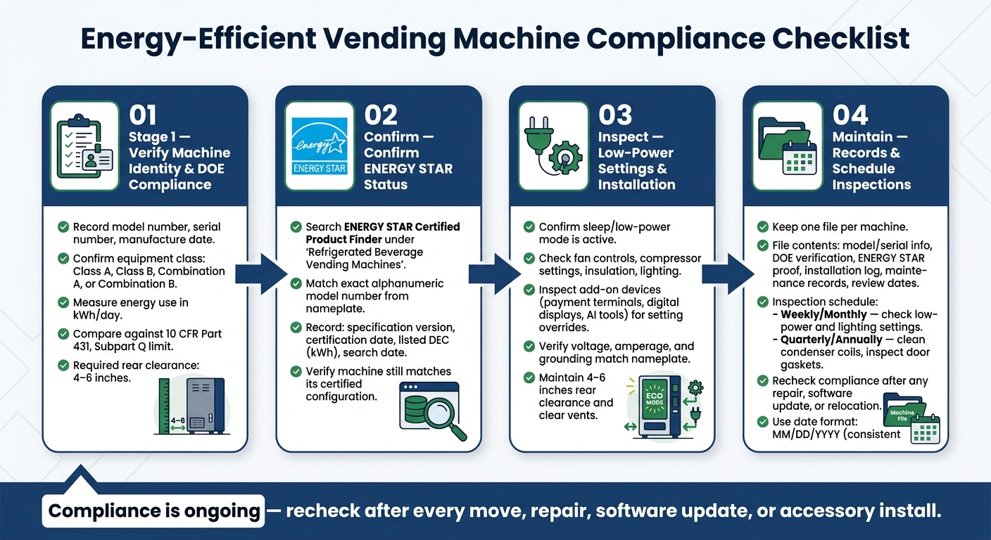 Energy-Efficient Vending Machine Compliance Checklist