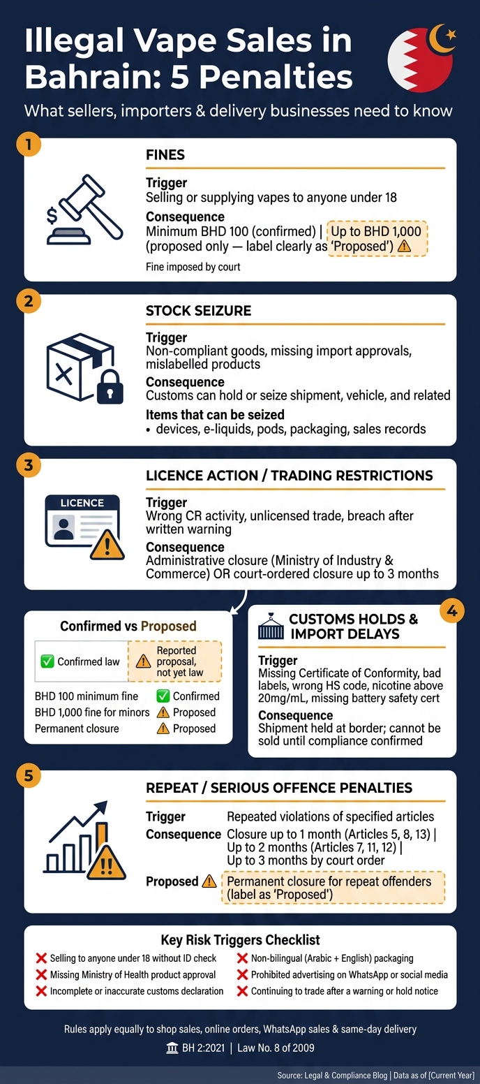 Illegal Vape Sales In Bahrain: 5 Penalties 2 Illegal vape sales in bahrain: 5 penalties explained