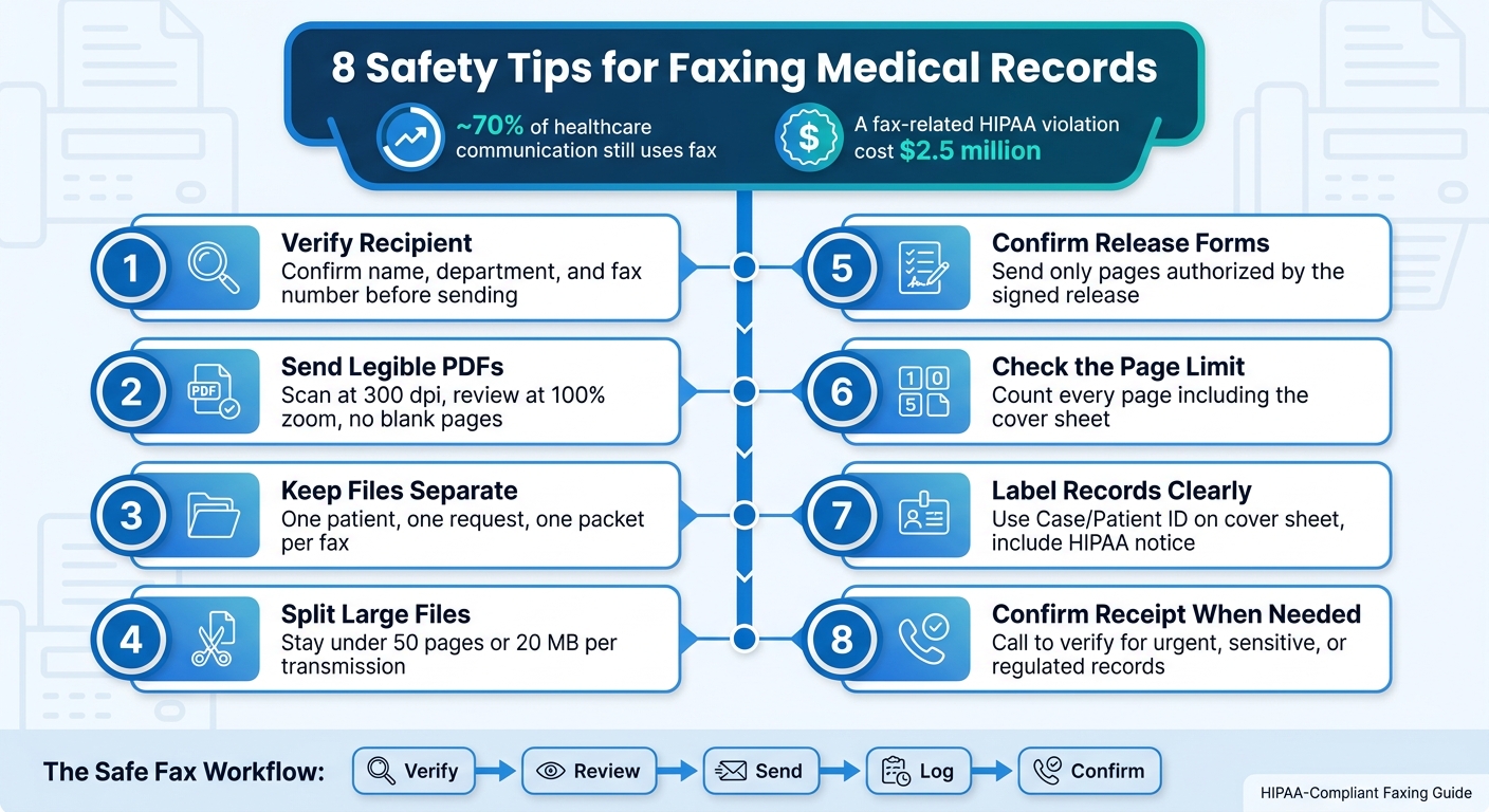 8 Safety Tips for Faxing Medical Records (HIPAA Checklist)