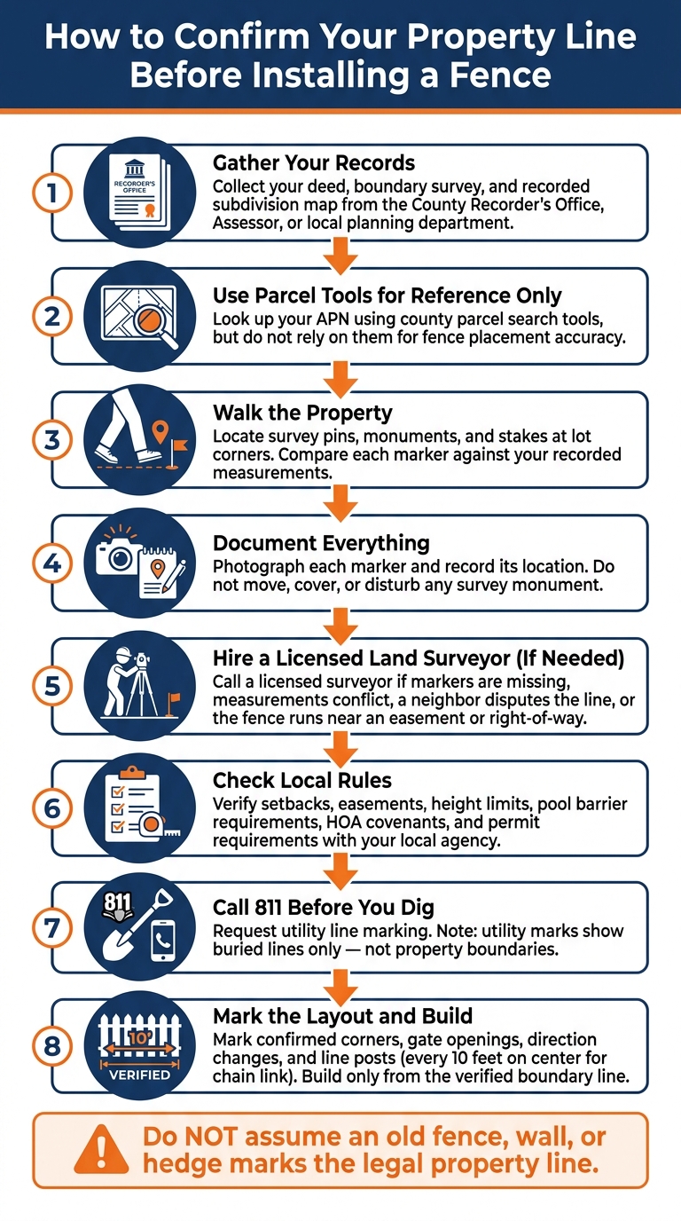 How to Confirm Your Property Line Before Installing a Fence