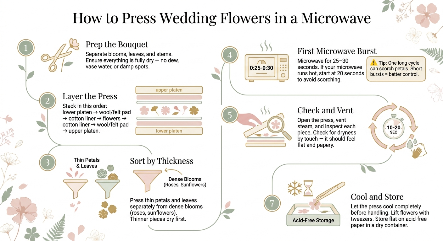How to Press Wedding Flowers in a Microwave: Step-by-Step Guide