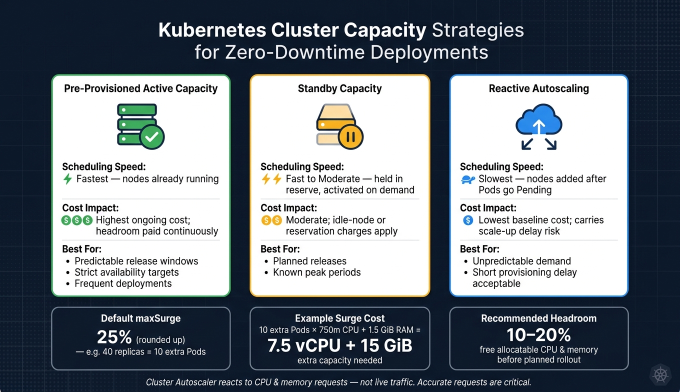 Cluster Capacity Strategies for Zero-Downtime Kubernetes Deployments