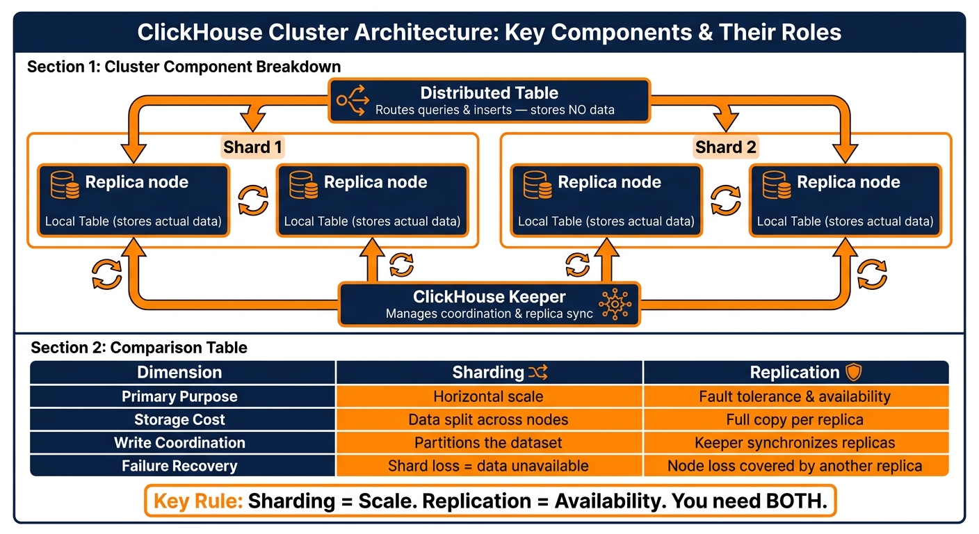 ClickHouse Architecture: Sharding vs Replication vs Partitioning vs Parts