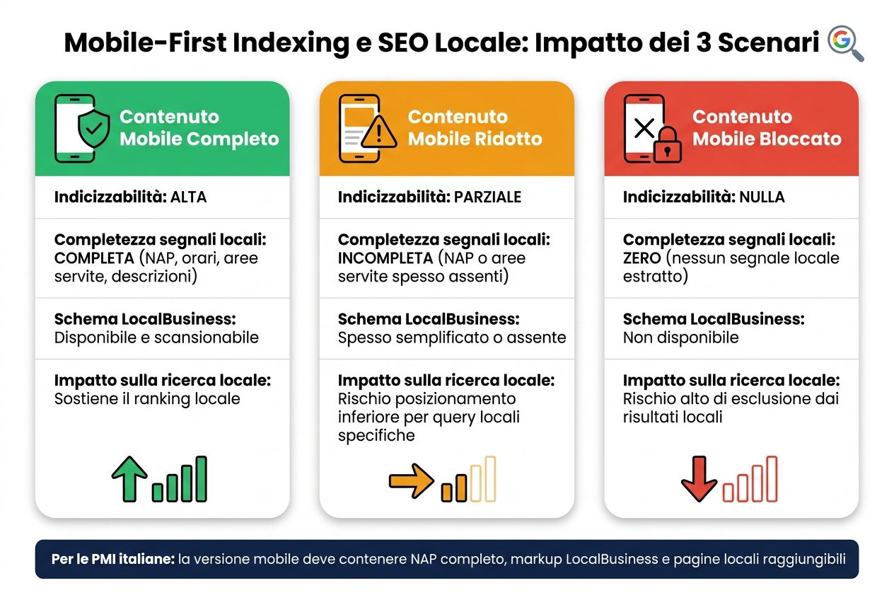 Impatto del mobile-first indexing sulla seo locale 1 Mobile-first indexing e seo locale: 3 scenari a confronto
