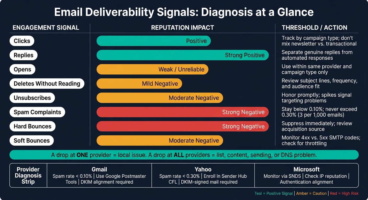Email Deliverability Signals: What Each Metric Means for Inbox Placement