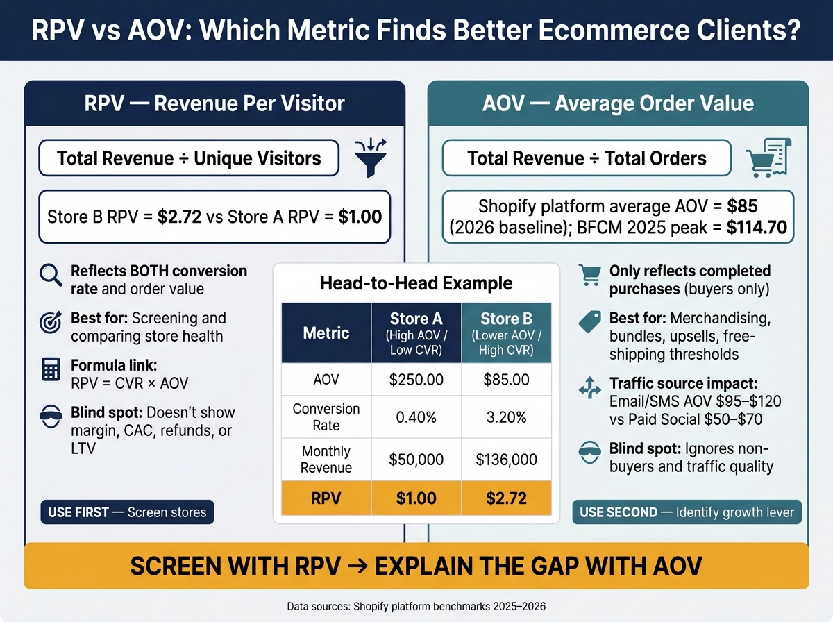 RPV vs AOV: Which Ecommerce Metric Matters More?