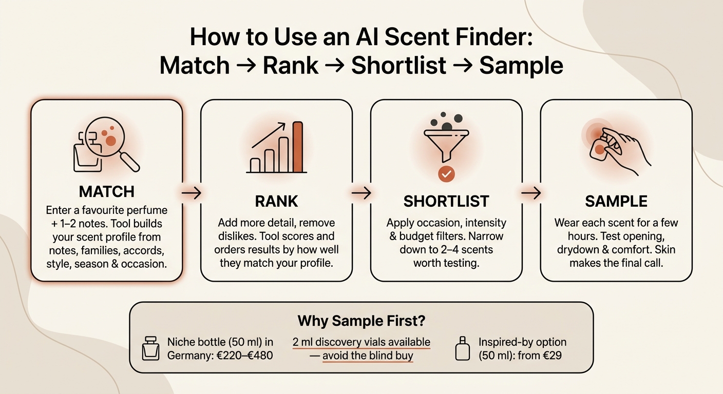 AI Scent Finder: Match, Rank, Shortlist, Sample