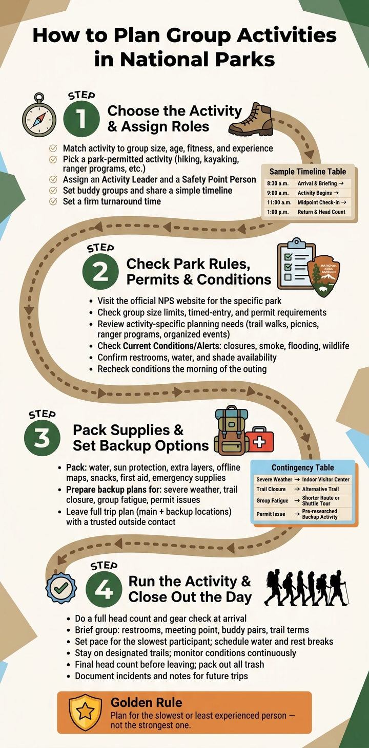 How to Plan Group Activities in National Parks: 4-Step Guide