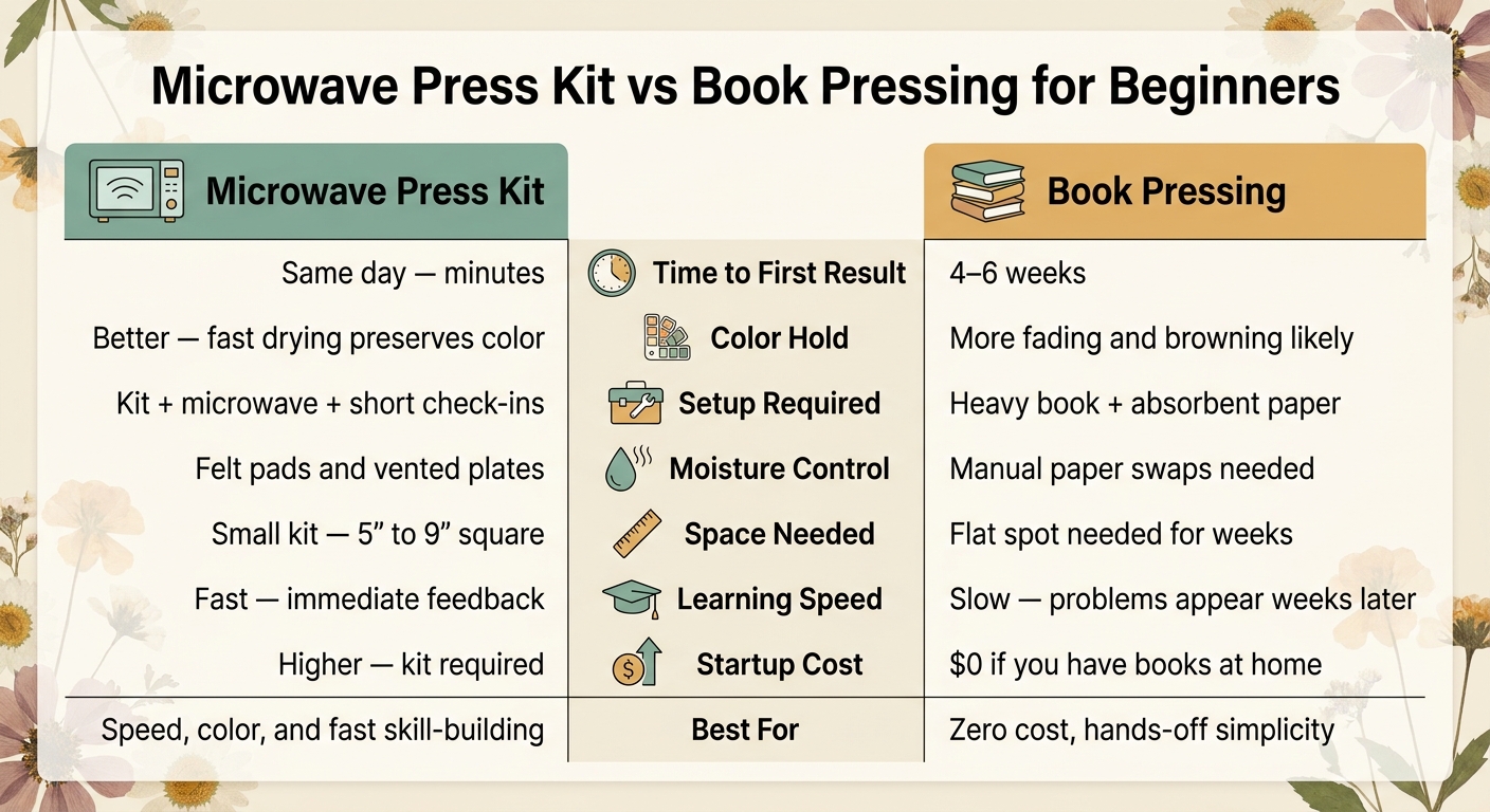 Microwave Press Kit vs Book Pressing: Beginner Comparison