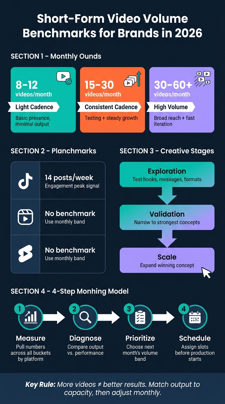 Short-Form Video Volume Benchmarks for Brands in 2026