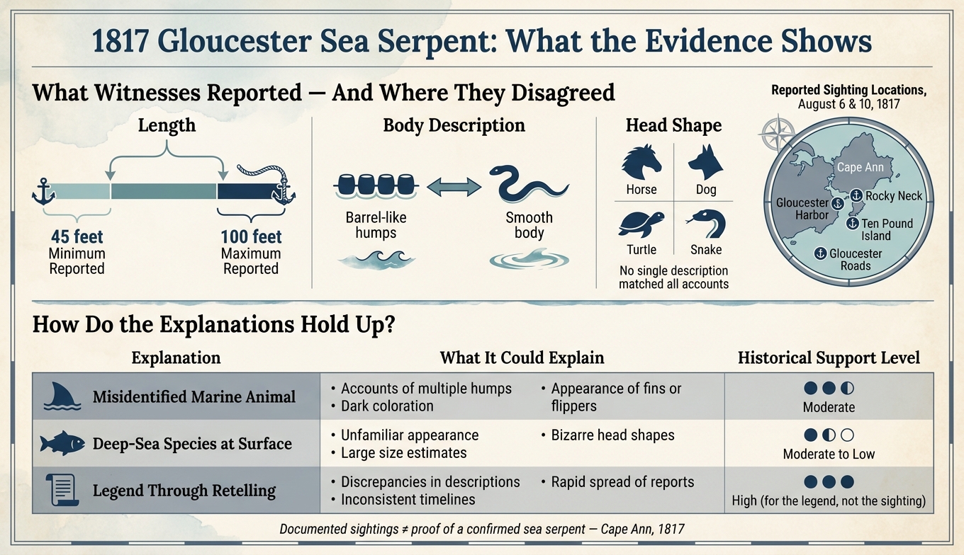 1817 Gloucester Sea Serpent: Witness Accounts vs. Plausible Explanations