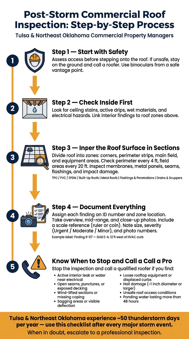 Post-Storm Commercial Roof Inspection Checklist: Step-by-Step Process