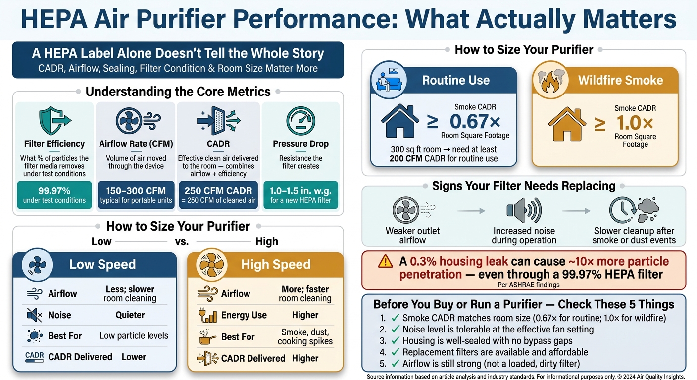 HEPA Air Purifier Performance: CADR vs. Filter Efficiency Explained