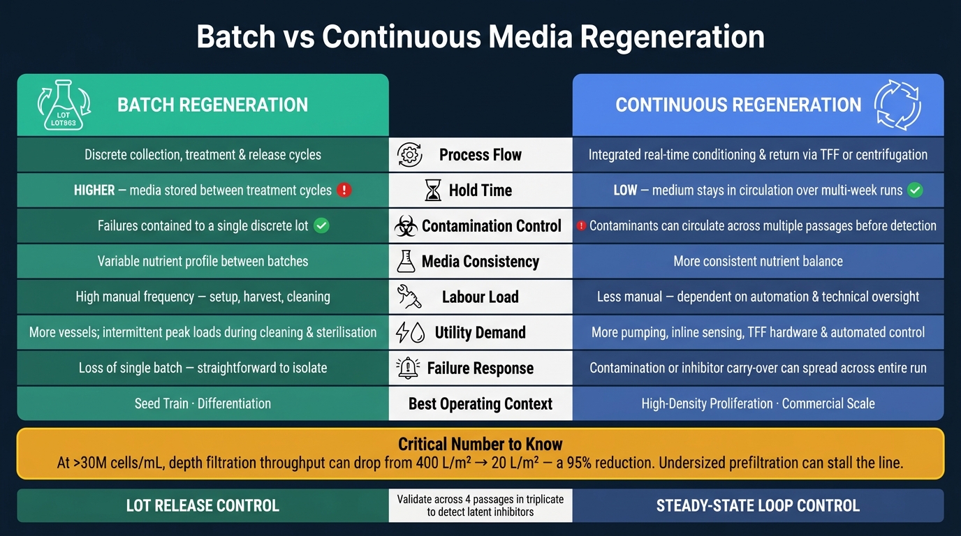 Batch vs Continuous Media Regeneration: Key Trade-Offs for Cultivated Meat Production