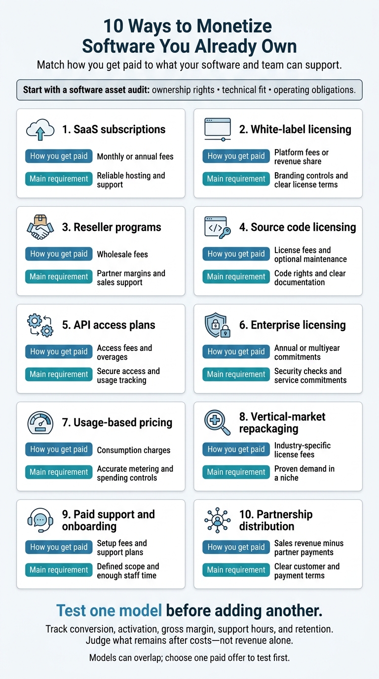 10 Ways to Monetize Software You Already Own