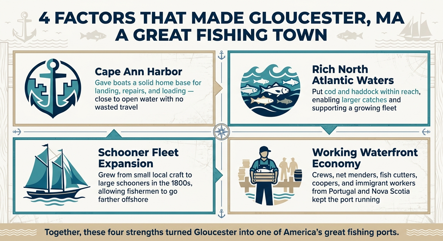 4 Factors That Made Gloucester, MA a Great Fishing Town