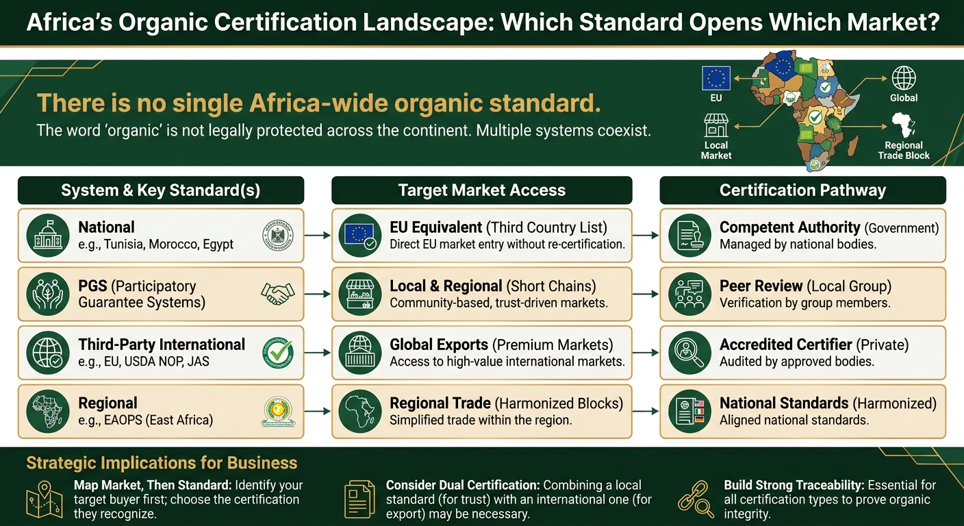 Africa Organic Certification Frameworks: Which Standard Opens Which Market?