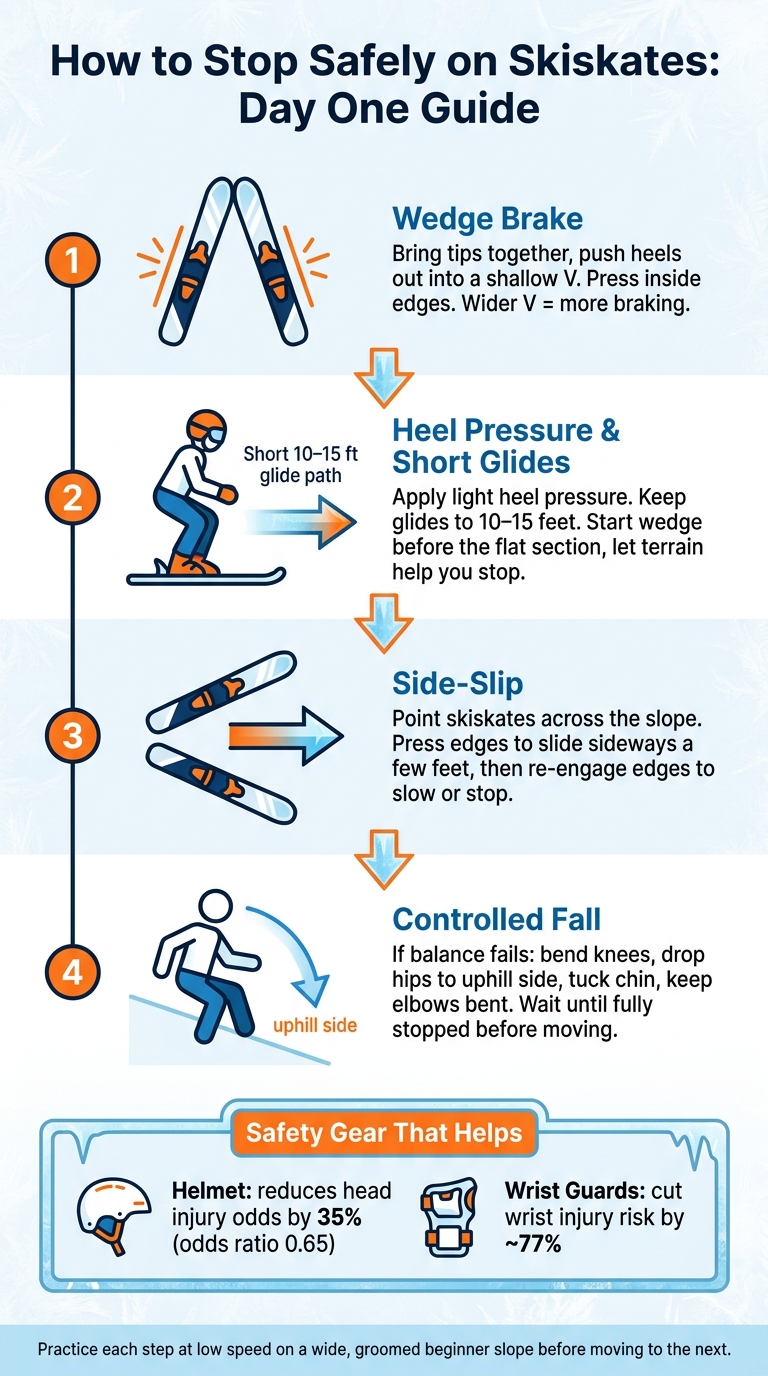 How to Stop Safely on Skiskates: Day One Step-by-Step Guide