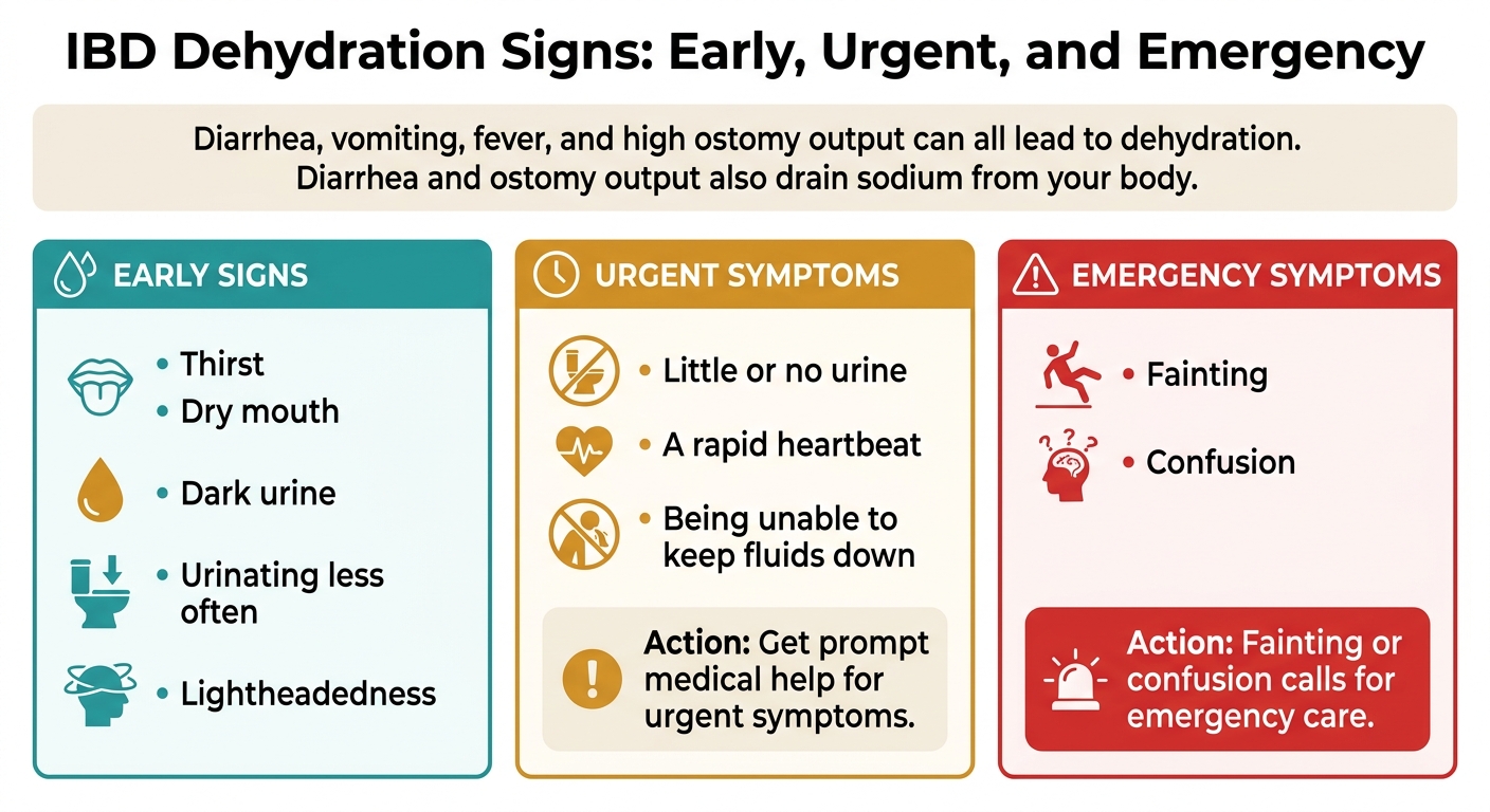IBD Dehydration Signs: Early, Urgent, and Emergency