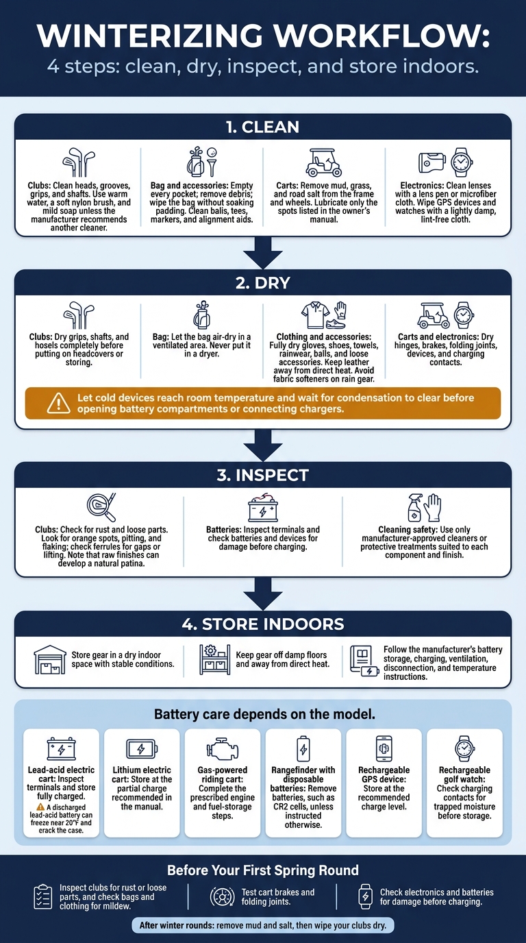 Winterizing Golf Equipment: 4-Step Checklist