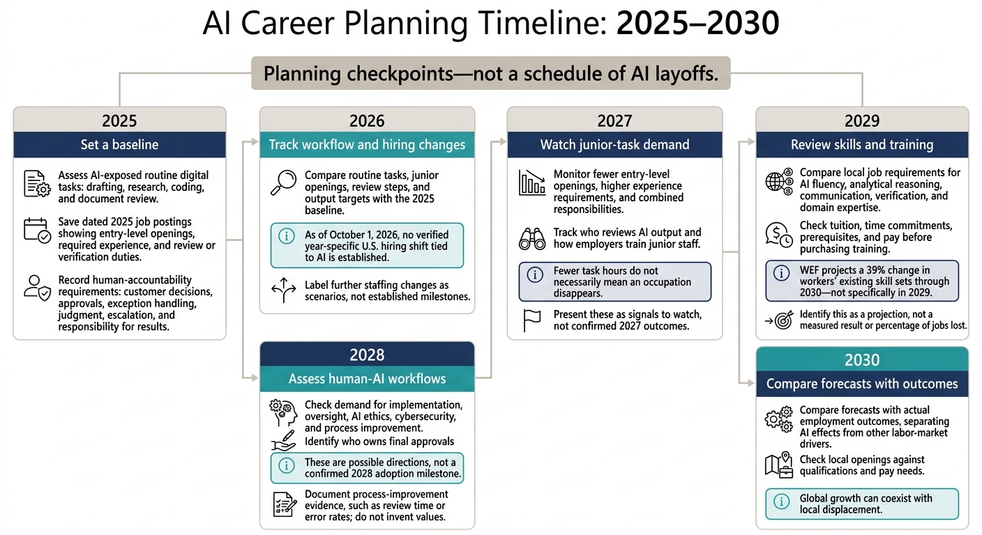 AI Career Planning Timeline: 2025–2030
