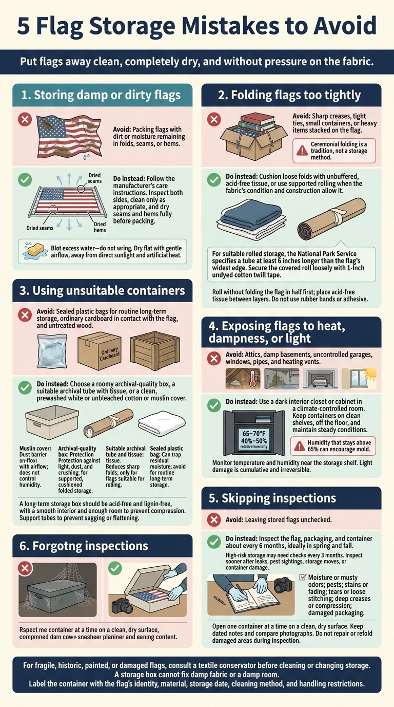 5 Flag Storage Mistakes to Avoid