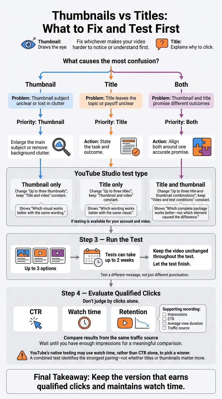 Thumbnails vs Titles: What to Fix and Test First