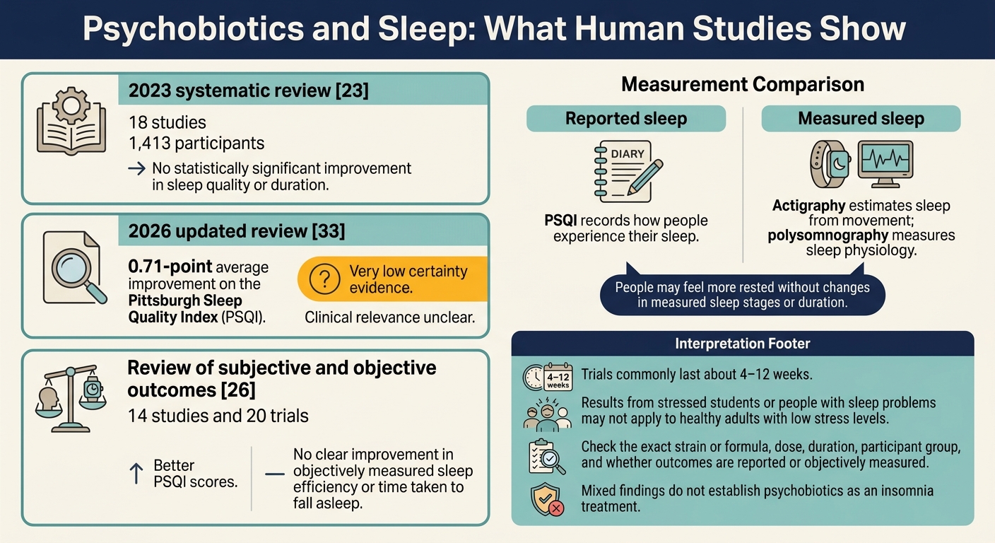 Psychobiotics and Sleep: What Human Studies Show