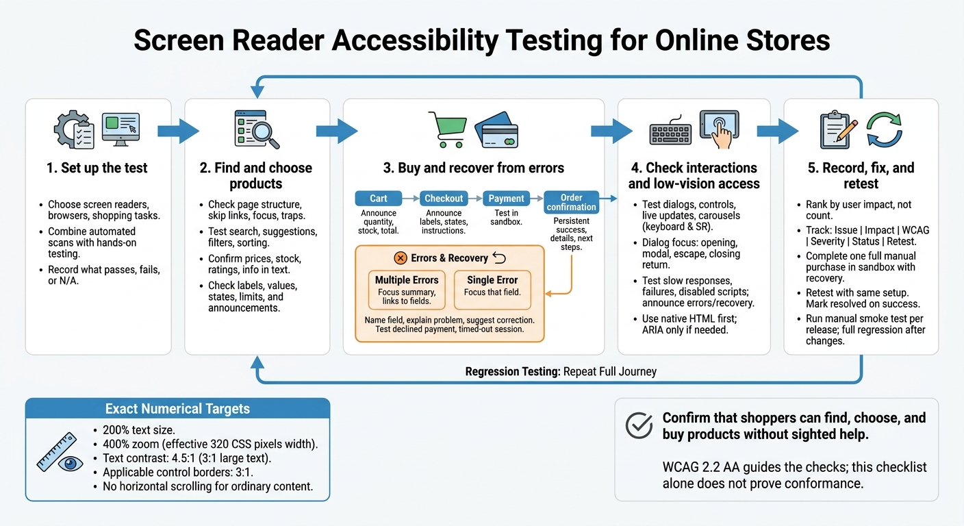 Screen Reader Accessibility Testing for Online Stores
