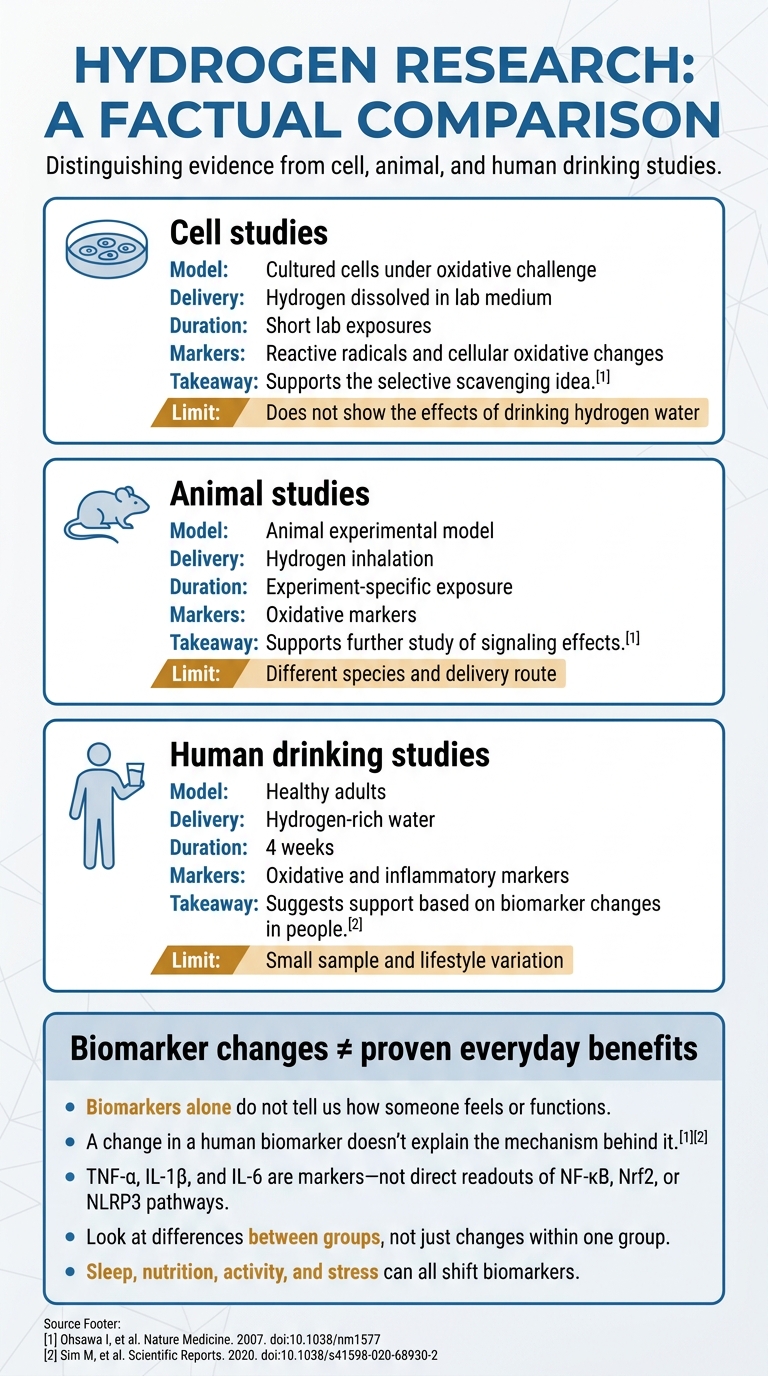 Hydrogen Water Research: What Different Studies Show