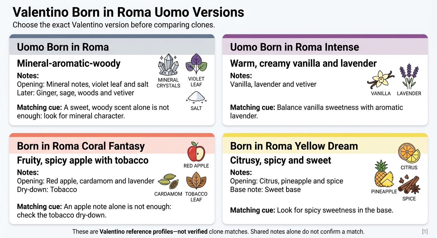 Born in Roma Uomo: Four Scent Profiles Compared