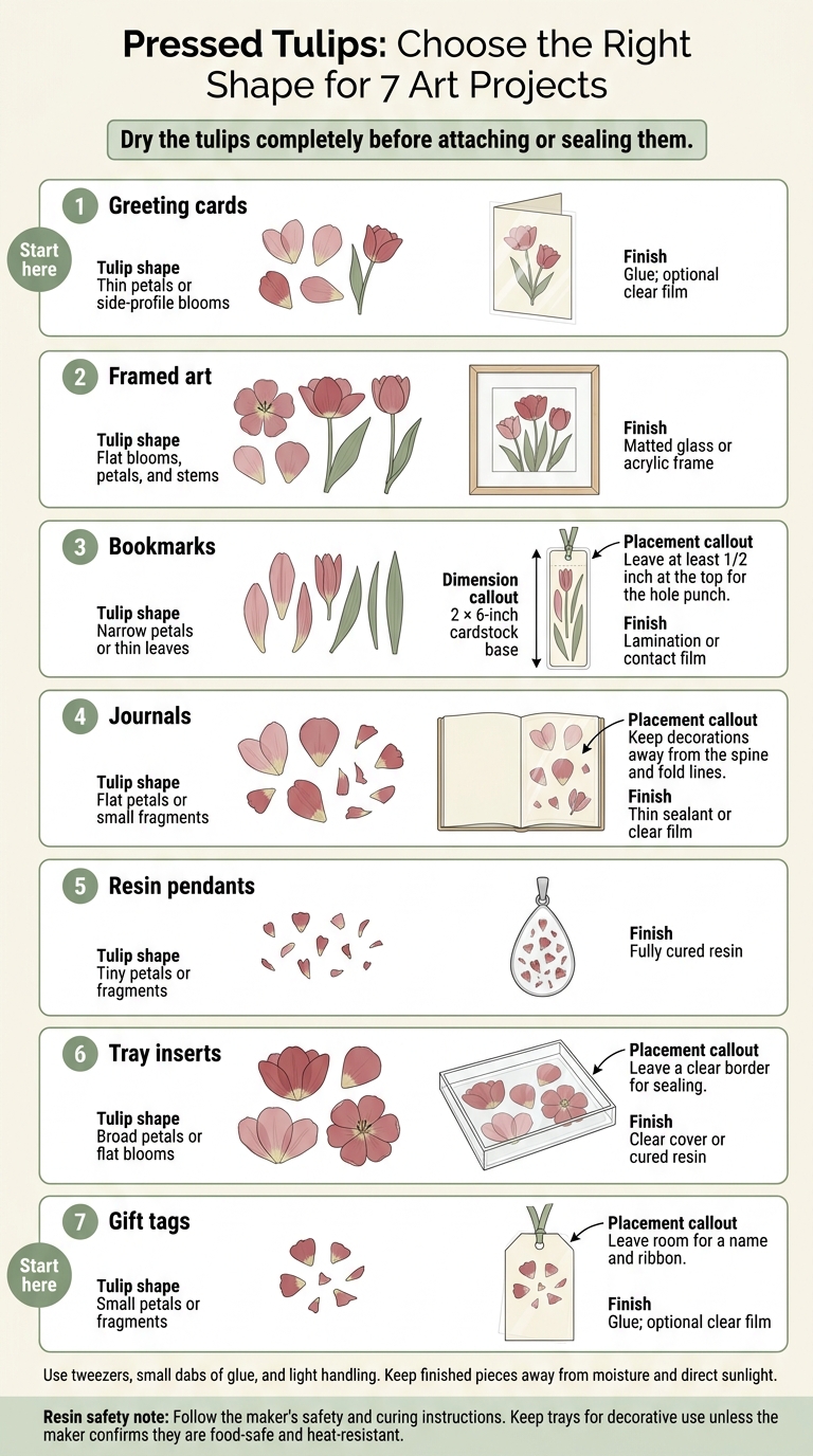 Pressed Tulips: Choose the Right Shape for 7 Art Projects
