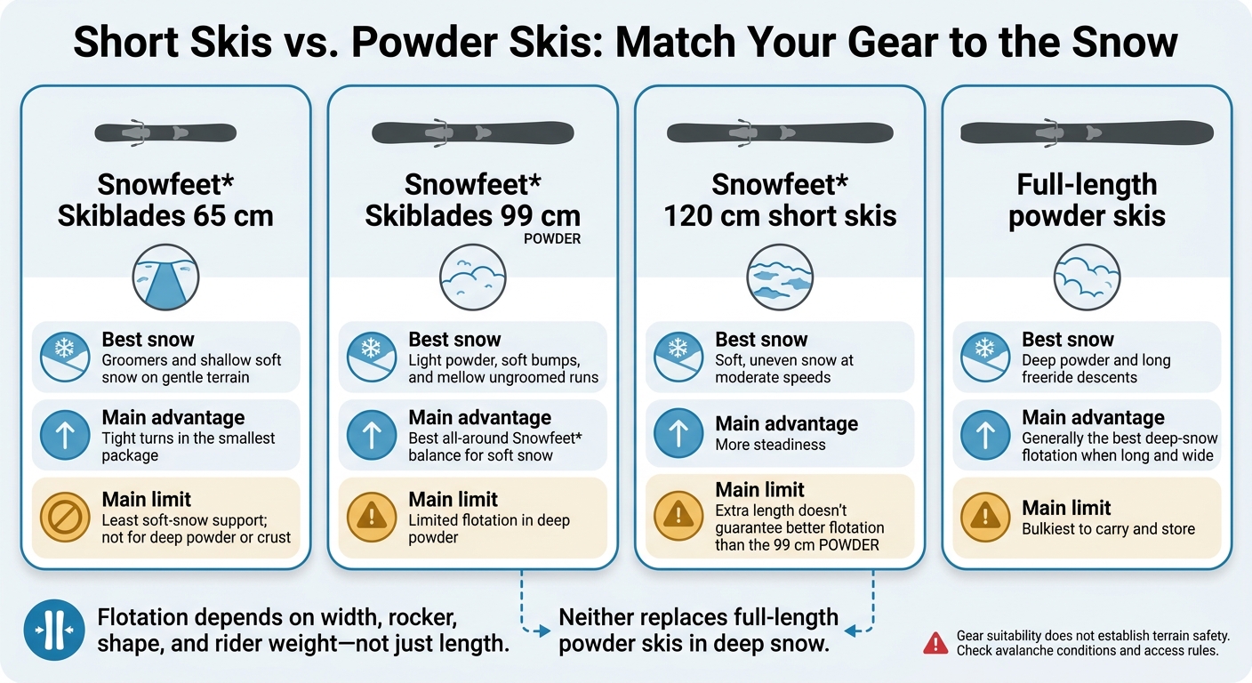 Short Skis vs. Powder Skis: Match Your Gear to the Snow