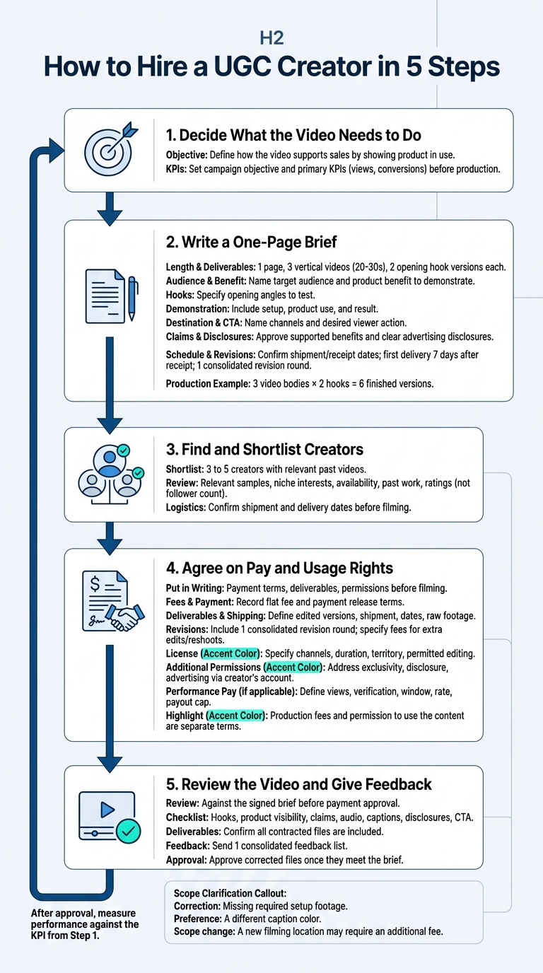 How to Hire a UGC Creator in 5 Steps