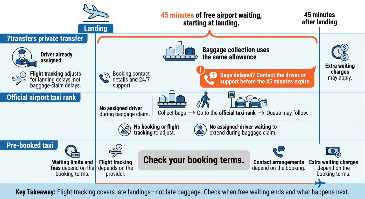 Baggage Delays: Private Transfer vs Taxi Waiting