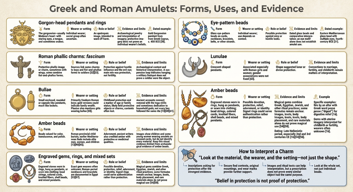 Greek and Roman Amulets: Forms, Uses, and Evidence