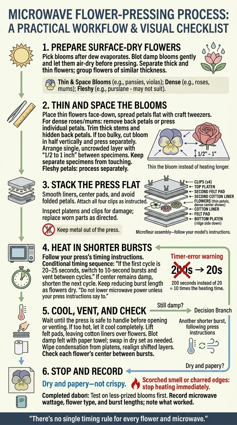 How to Prevent Microwave Flower Press Burns
