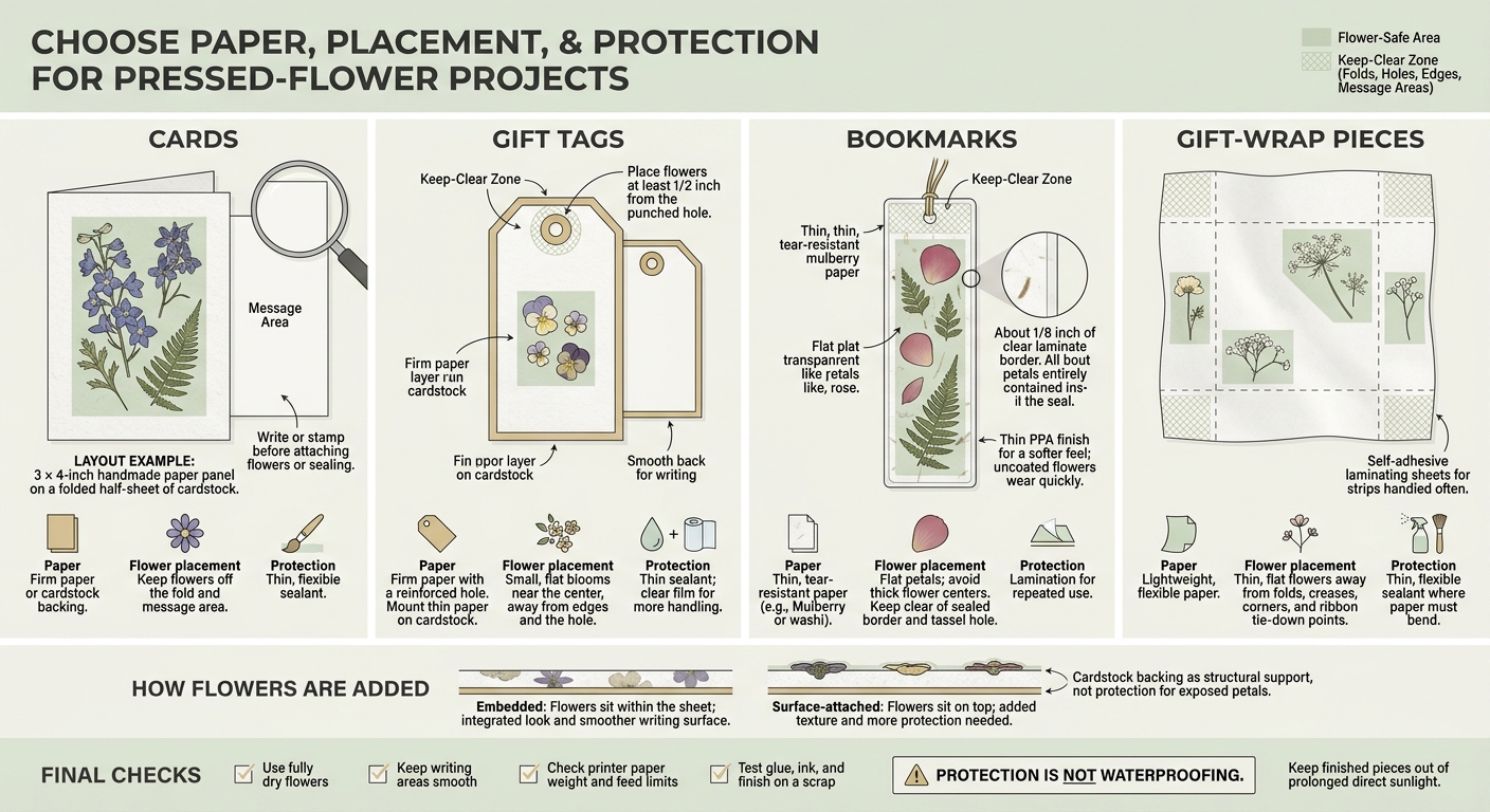 Pressed Flower Paper: Cards, Tags, Bookmarks & Wrap