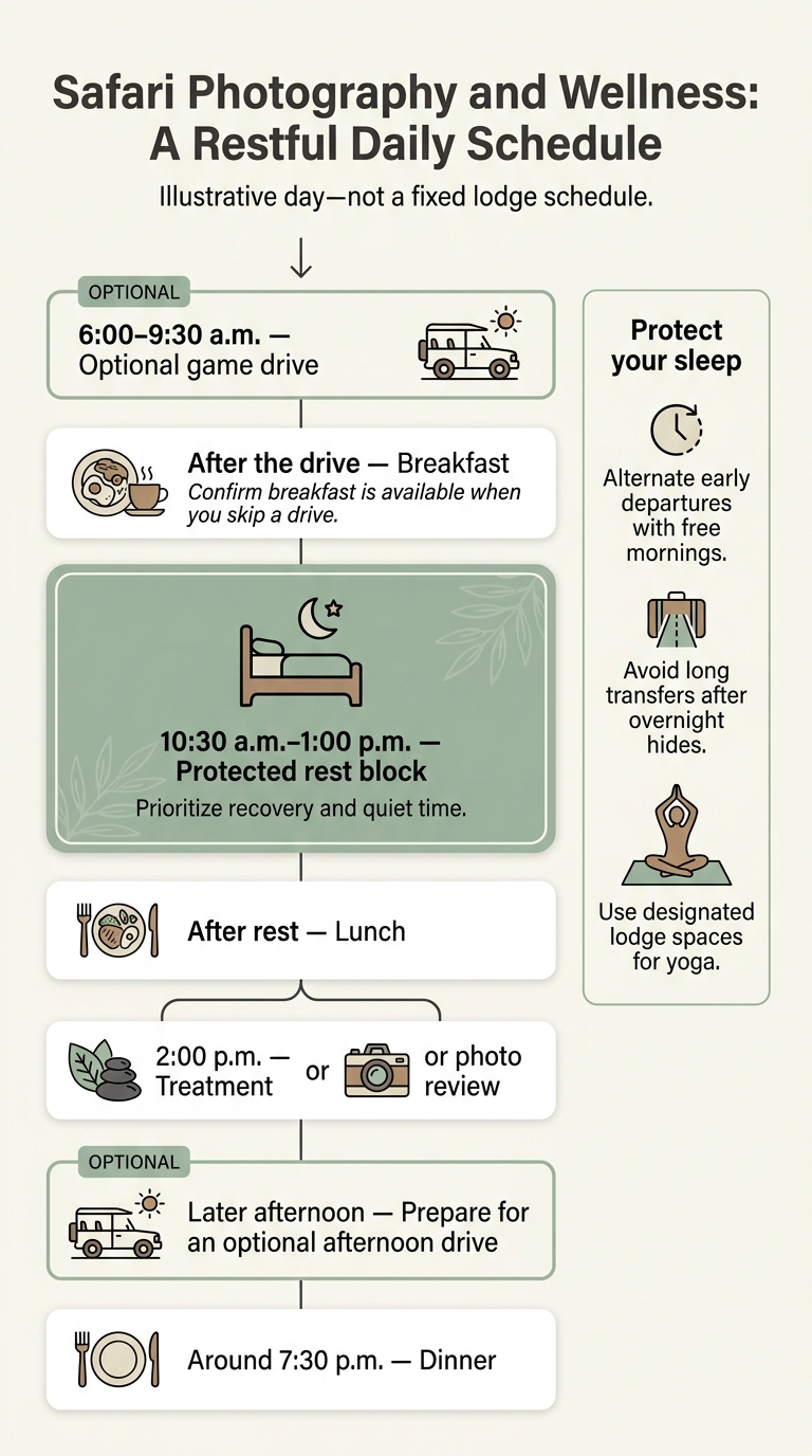 Safari Photography and Wellness: A Restful Daily Schedule