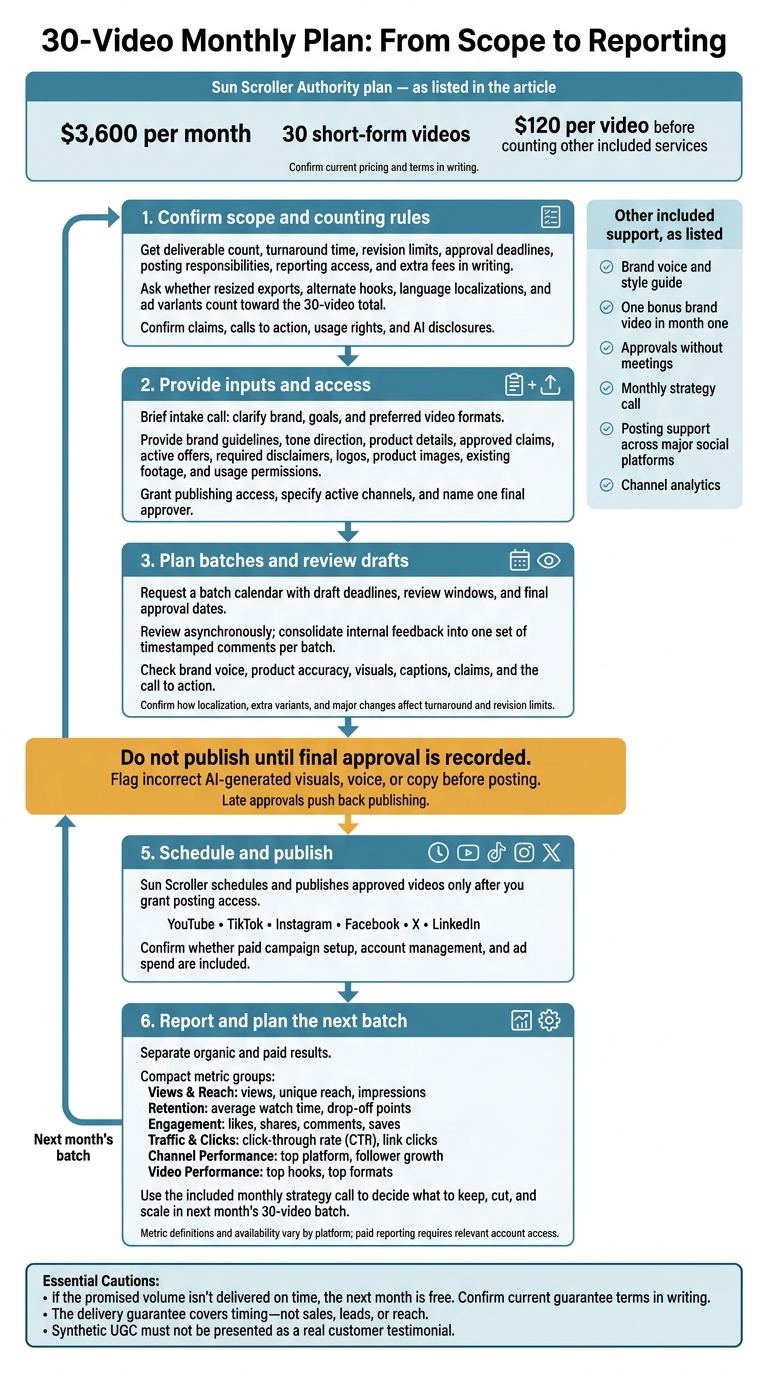 30-Video Monthly Plan: From Scope to Reporting