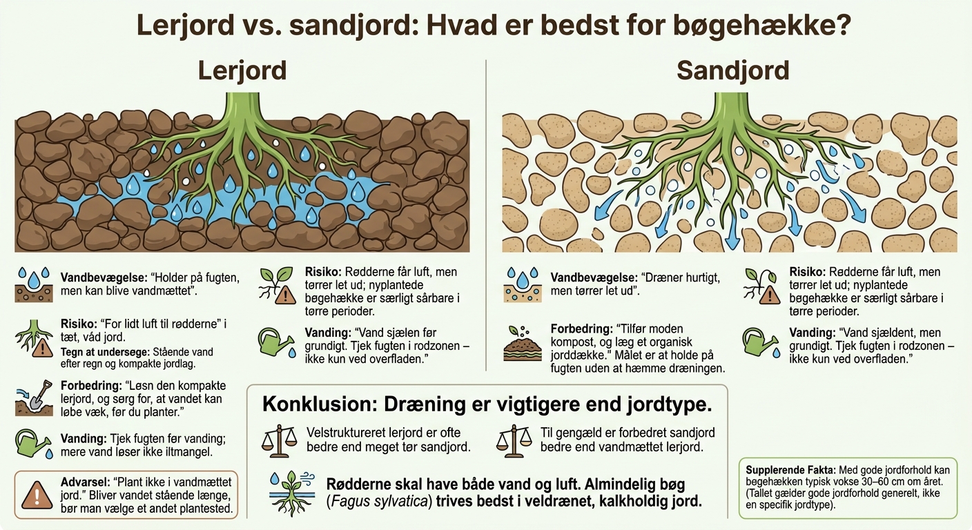 Lerjord vs. sandjord til bøgehække