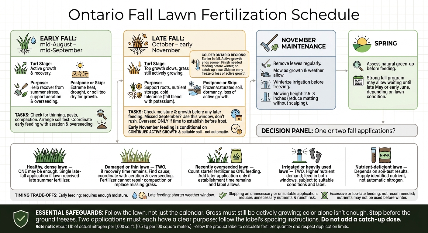 Ontario Fall Lawn Fertilization Schedule