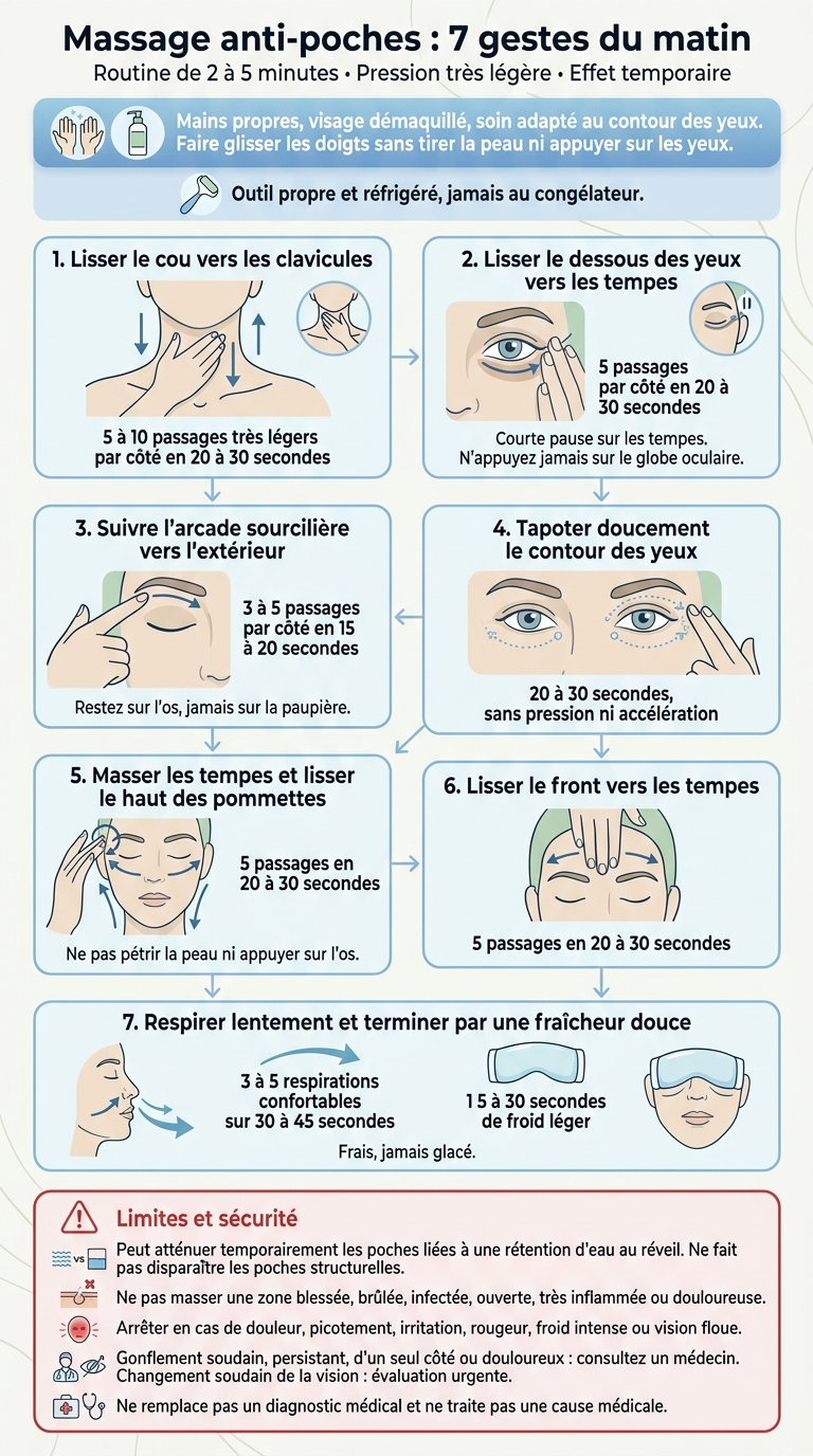 Massage anti-poches : 7 gestes du matin